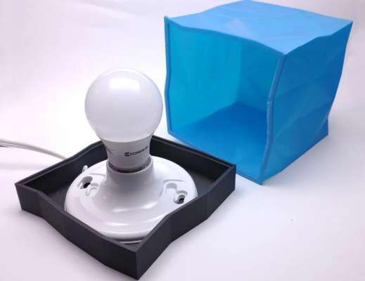 Crystal Core Lamp – Geometric Facet Light STL File